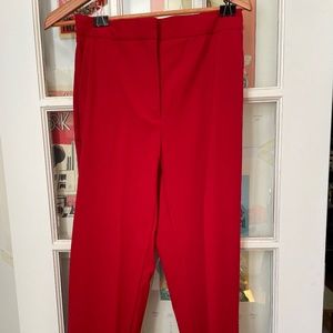 New Red Zara Ankle Length Suit Pants Size 8